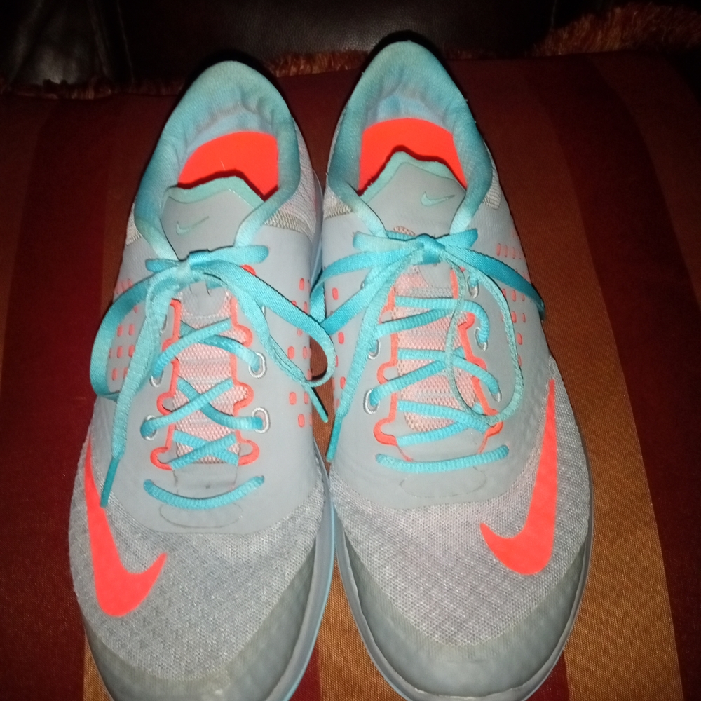 Nike Gray and Orange Athletic Shoes